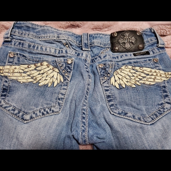 Miss Me denim jeans- Angel wings - Picture 3 of 10